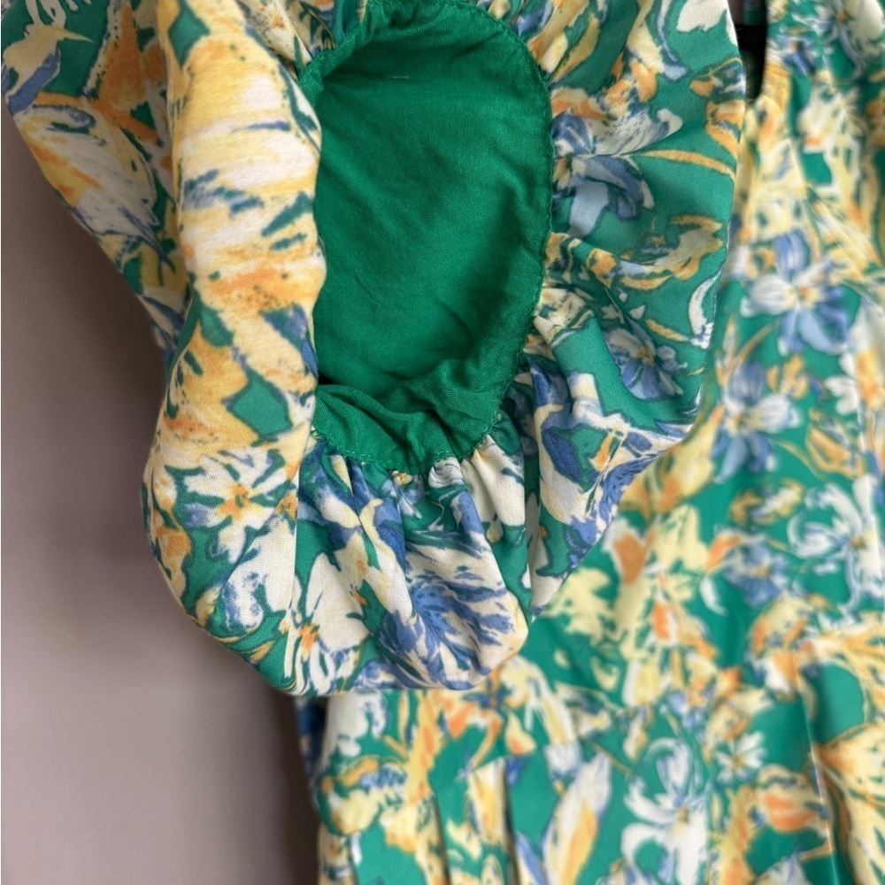 MELLODAY Floral Puff Sleeve MIDI dress - Picture 6 of 8